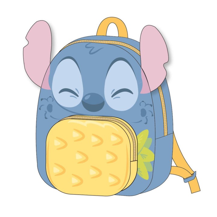 Rucsac de plus Disney Lilo si Stitch, Cainele Steaua Ananas, geanta 22 cm