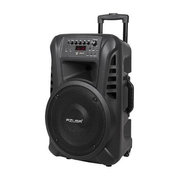 Boxe Portabile AZUSA, Sistem Audio Bluetooth USB 20W, Microfon Wireless, 12 inch, 383x390x605mm