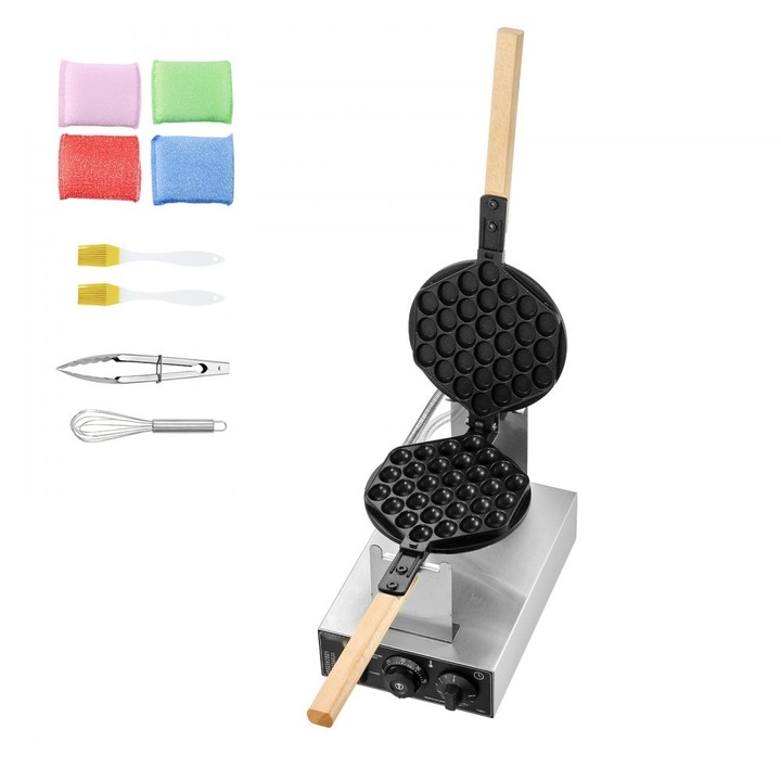 Гофретник, овална форма, мощност 1400W, регулиране на температурата 50-250°C