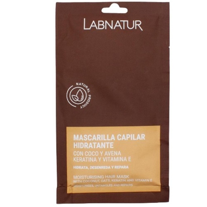 Masca de Par cu Keratina, Cocos si Ovaz, 20ml, LabNatur