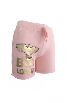 Pantalon scurt dama - AYLIN SPORTS - roz cu imprimeu vultur  Pantalon scurt dama - AYLIN SPORTS - roz cu imprimeu vultur