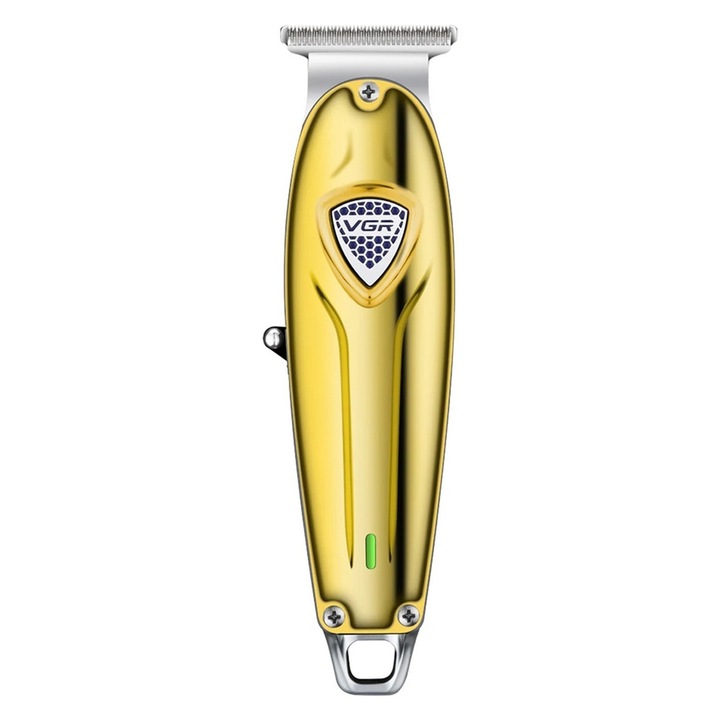 Безжична машинка за подстригване, VGR V-188, USB, 3 разделителя, 240 мин. автономия, метален корпус, 15.6x4.6 см, златист
