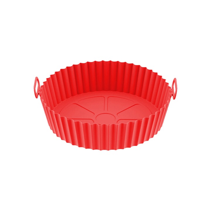Tava silicon pentru friteuza aer HERUSI reutilizabila rezistenta la temperaturi inalte 6L-7.2L