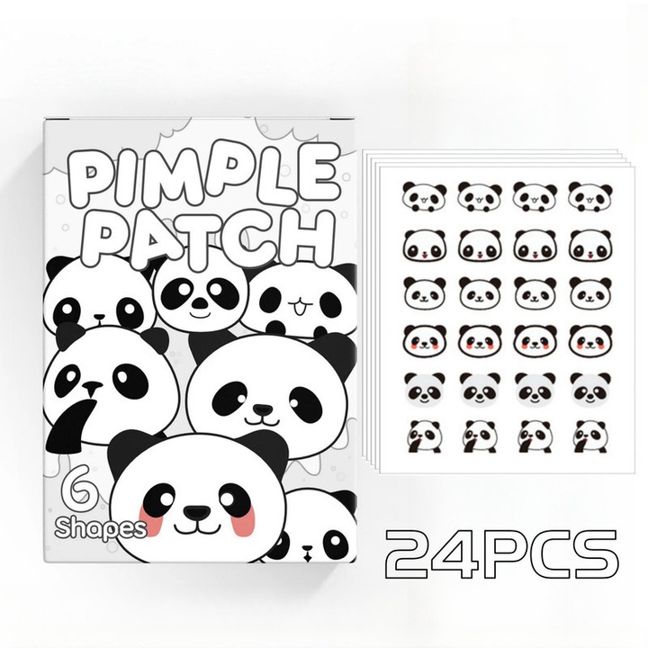 Plasturi acneice hidrocoloidali, Hitworker, set 24 bucati, invizibili, 6-9 ore efect.