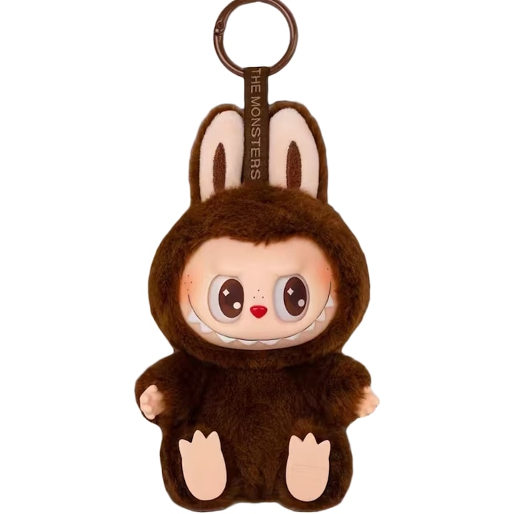 Плюшена играчка Labubu V2, 15cm, Кафяво