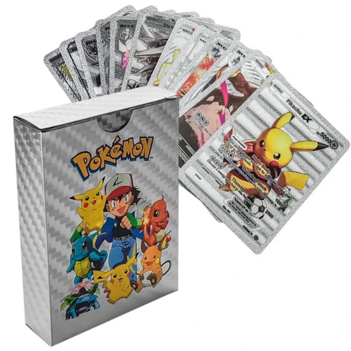 Пакет от 55 ултра редки карти, интересни комбинации, фолио карти, сребърни