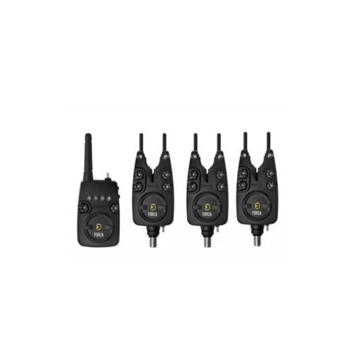 Set avertizori wireless Delphin FORZA LIFE+, statie + 3 avertizori, culoare neagra