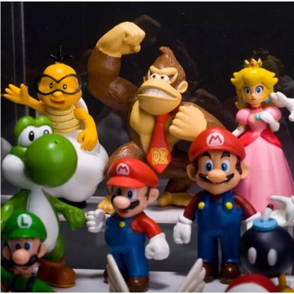 Set figurine Super Mario 18 piese, 4-7 cm, plastic ABS - eMAG.ro
