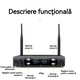 Doua seturi de microfoane wireless, UHF, cu receptoare, Fudisenn, omnidirectionale, potrivite pentru karaoke, conferinte si evenimente, raza de receptie de 60 de metri, include cablu audio si adaptor, 25x5cm, negru