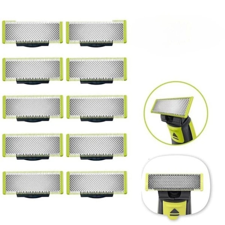10 darabos csere pengekészlet Philips OneBlade QP2520 borotvához, 45x50x10 mm