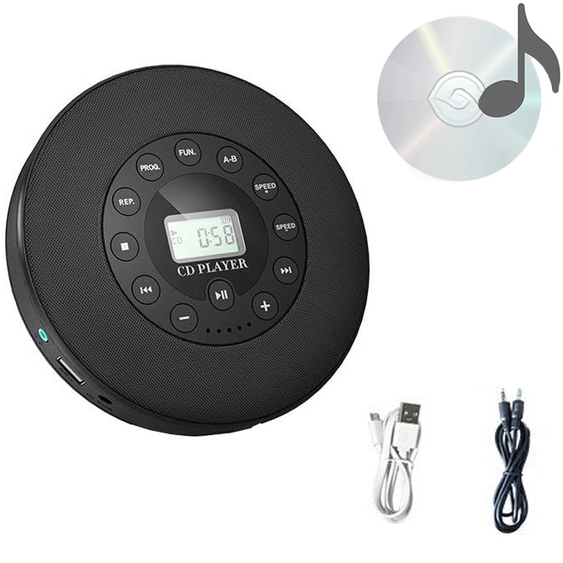 CD player Bluetooth, portabil, player MP3, walkman, Fudisenn