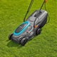 Masina electrica de tuns iarba Gardena, lama DuraEdge, maner ErgoTec, latime taiere 32 cm, roti de deplasare, 1200 W, capacitate sac colector 30 l