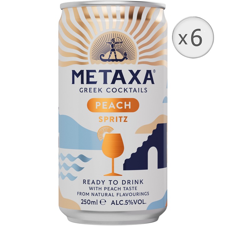 Metaxa Peach Spritz, 5%, 6x0.25l