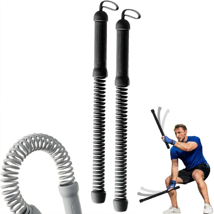 Franghie de antrenament wireless, accesoriu de fitness, cordon de antrenament portabil pentru sport, exercitii de putere, design anti-alunecare, greutate de 800g, portabil, negru