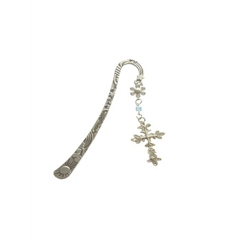 Semn de carte AA cu floricica, margica si cruciulita Semn de carte AA cu floricica, margica si cruciulita