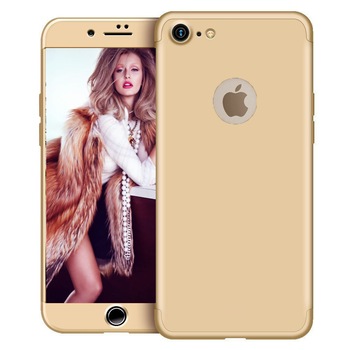 Husa telefon Iphone 8 ofera protectie Completa 3in1 Ultrasubtire Lux Gold Matte Husa telefon Iphone 8 ofera protectie Completa 3in1 Ultrasubtire Lux Gold Matte