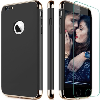 Husa telefon Iphone 7 Plus ofera protectie 3in1 Ultrasubtire + Folie Sticla Luxury 360 Black Husa telefon Iphone 7 Plus ofera protectie 3in1 Ultrasubtire + Folie Sticla Luxury 360 Black