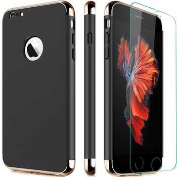Husa telefon Iphone 8 Plus ofera protectie 3in1 Ultrasubtire + Folie Sticla Luxury 360 Black Husa telefon Iphone 8 Plus ofera protectie 3in1 Ultrasubtire + Folie Sticla Luxury 360 Black