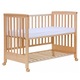 Patut co-sleeping 120x60 cu laterala culisanta total si roti Treppy Dreamy Plus, integral din lemn masiv fag, reglabil pe 5 nivele, include sistem de ancorare, culoare natur