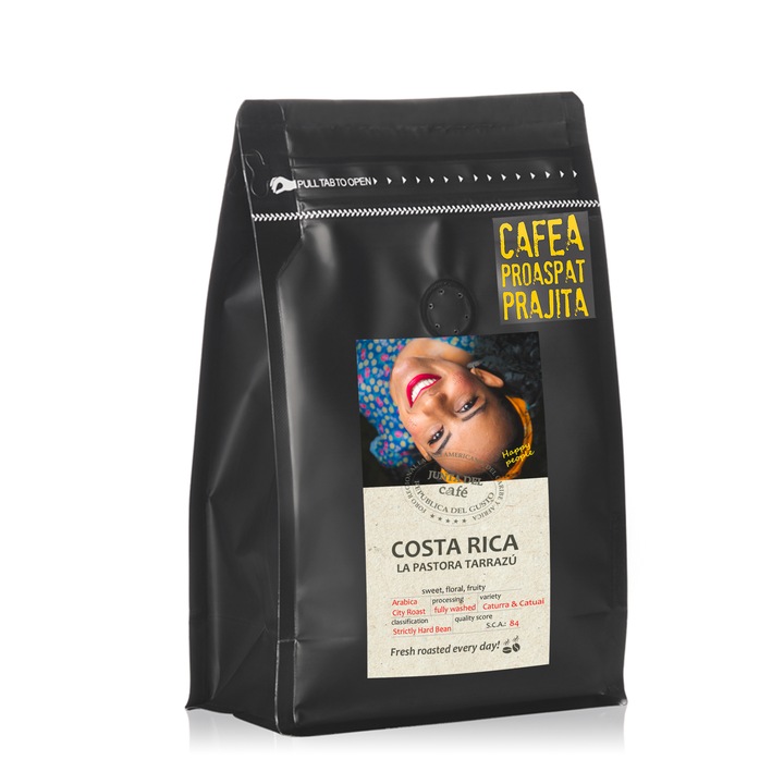 Кафе Costa Rica Specialty Coffee, Прясно изпечено, Зърна, 250 гр, 100% арабика