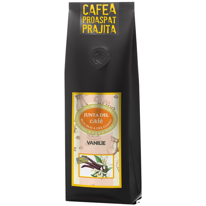 Cafea Proaspat Prajita, 250 gr, aroma naturala Vanilie, 100% Arabica, macinata