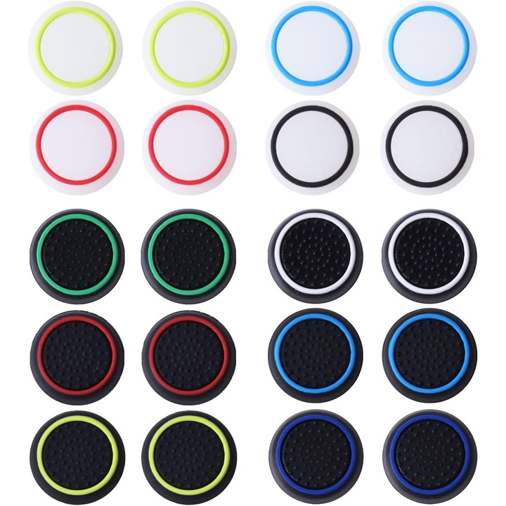 Set 20 bucati capace silicone pentru joystick, accesorii gamepad, multicolor, 2cm