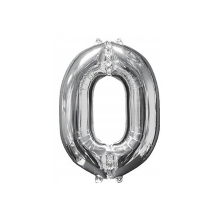Fólia lufi, nélkül, 0, 100 cm, héliummal vagy levegővel tölthető, ezüst, 1 darabos készlet, fólia, kiváló minőségű, ideális születésnapokra, esküvőkre