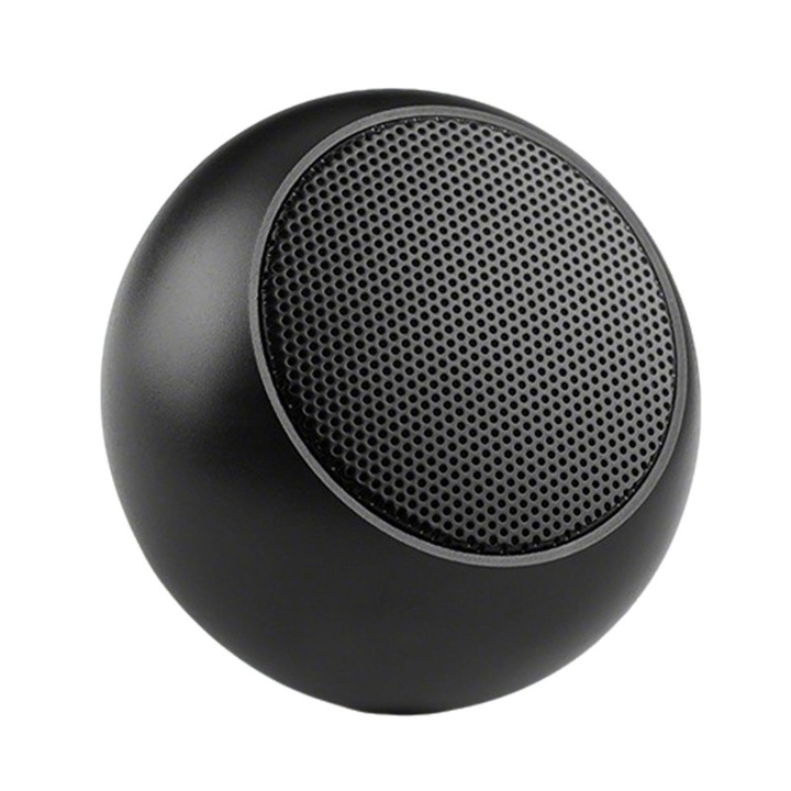 Hordozható Bluetooth hangszóró, 5.0, sztereó, 10m, 3W, 50x31mm, fekete, töltőkábellel és zsinórral