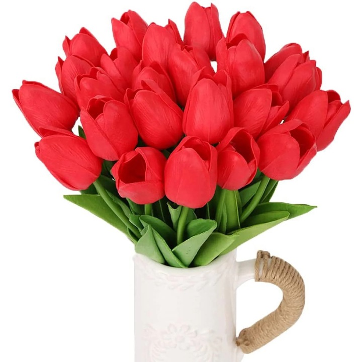 Flori artificiale lalele YANYXR mov set 24 buc 30x10cm