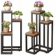 Suport de plante din metal rustic practic, modern BADU 34x34x67 cm