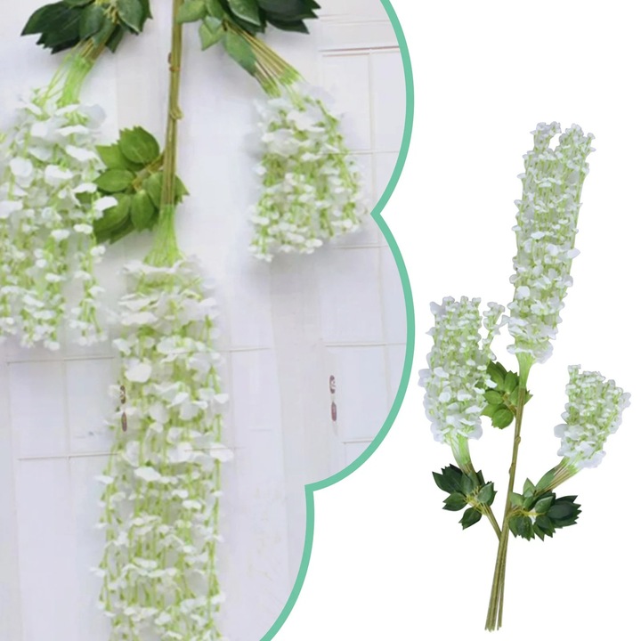 12 db YANYXR Fehér Wisteria Művirág Készlet 110cm