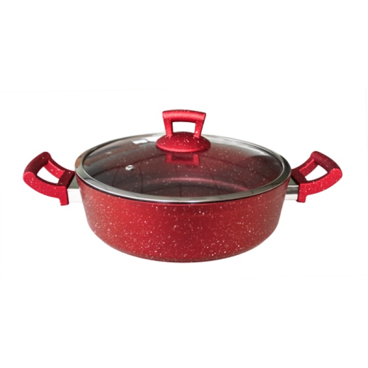 Oala 26x7, 5cm 3, 9l GRANITE-RED