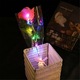 Floare artificiala trandafir YANYXR LED rosu 38cm