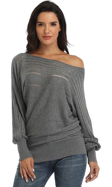 Pulover Dilgul pentru dama, gri, Gri, S