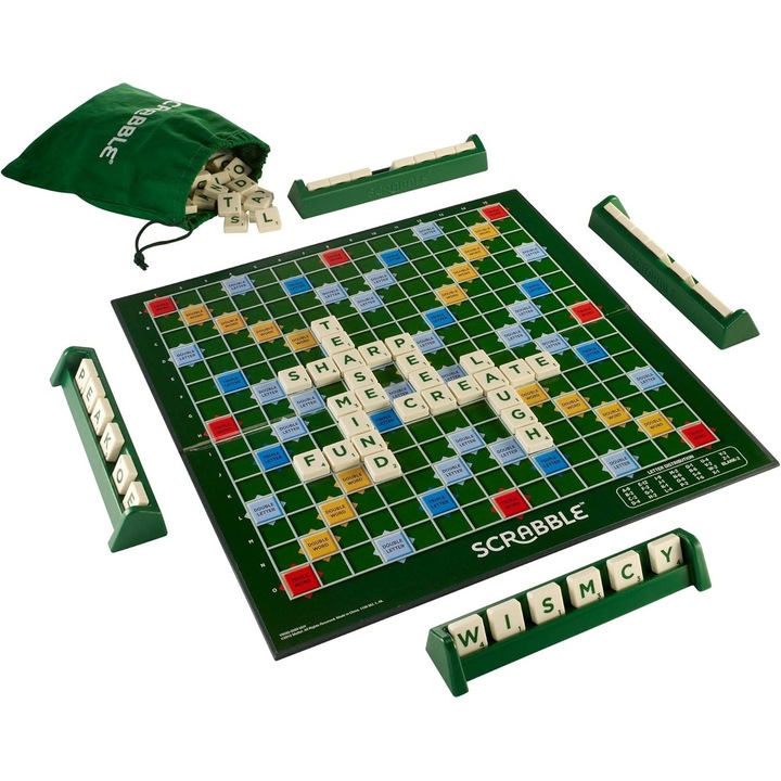 Joc Scrabble, 3D cu tabla inovatoare antiderapanta