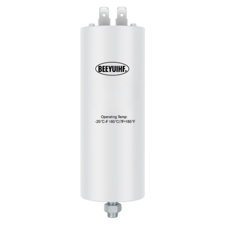 Condensator de Pornire Motor Electric BEEYUIHF, CBB60, 25µF, 450VAC, 50/60Hz, fara accesorii, 45 x 95 mm, Alb
