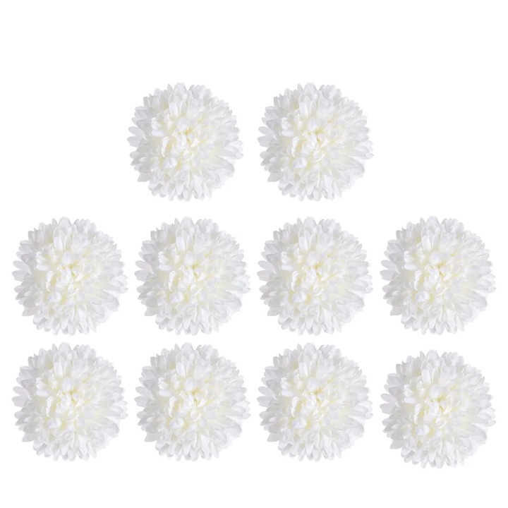 Set 10 Flori Crizanteme Artificiale, Aranjament Floral, Multicolor, 7x7x4cm