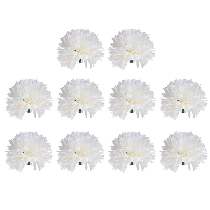 Set 10 Flori Crizanteme Artificiale, Aranjament Floral, Multicolor, 7x7x4cm