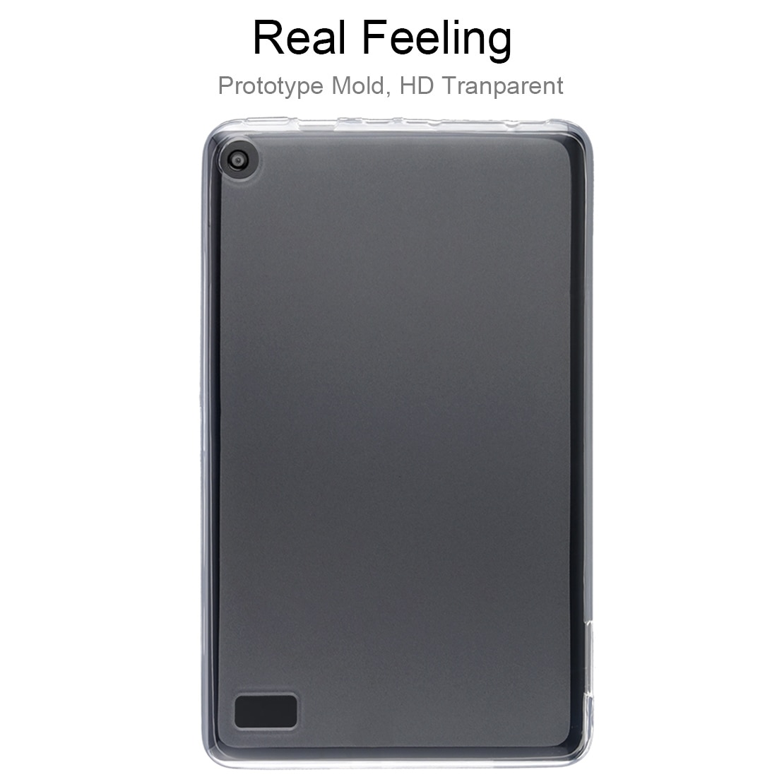 Husa tableta pentru Amazon Kindle Fire 7 (2019), silicon transparent 0, 75 mm, rezistent la caderi