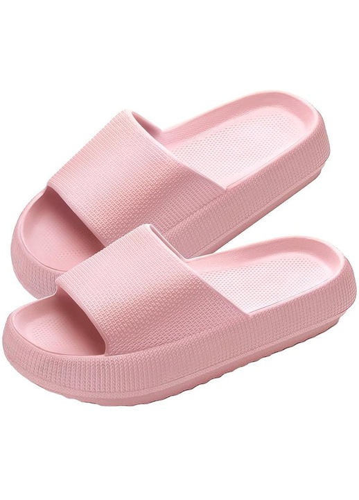Papuci dama/barbati, Rqiurpn, spuma EVA, design ergonomic, rezistenta la alunecare, Roz, 38-39 EU