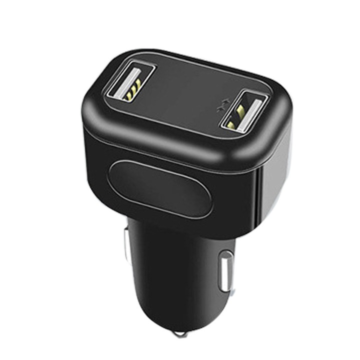 GPS nyomkövető autós töltővel, Rqiurpn, gyorstöltéssel, D6, 4G, dupla USB csatlakozóval, valós idejű helymeghatározással, lopásgátlóval, ingyenes okostelefon-követő alkalmazással, fekete