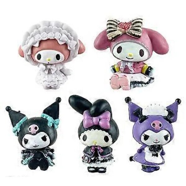 Set figurine Sanrio Kuromi My Melody, 5 piese, PVC, 3-4cm - eMAG.ro