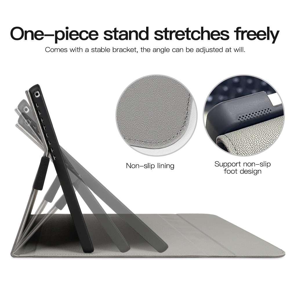 Husa tableta pentru Microsoft Surface Pro 7+ / 7 / 6 / 5 / 4, piele de oaie, protectie anti-soc integrala, Neagra