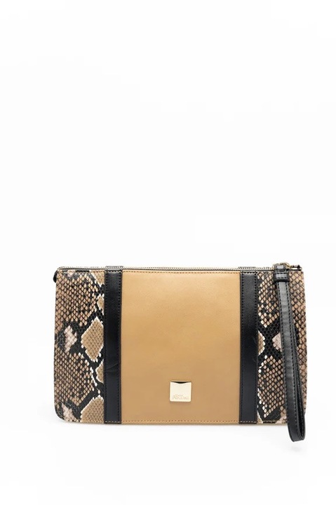 Geantă de mână Pollini, 100% poliester, închidere cu fermoar, buzunar interior cu fermoar, 2 buzunare interioare