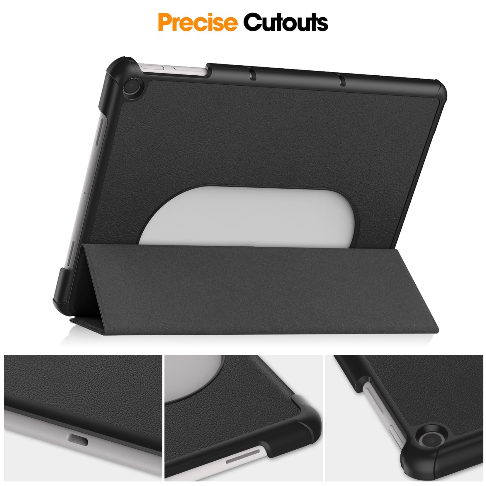 Husa tableta pentru Google Pixel Tablet, piele smart cu suport, inchidere magnetica, auto sleep/wake, Negru