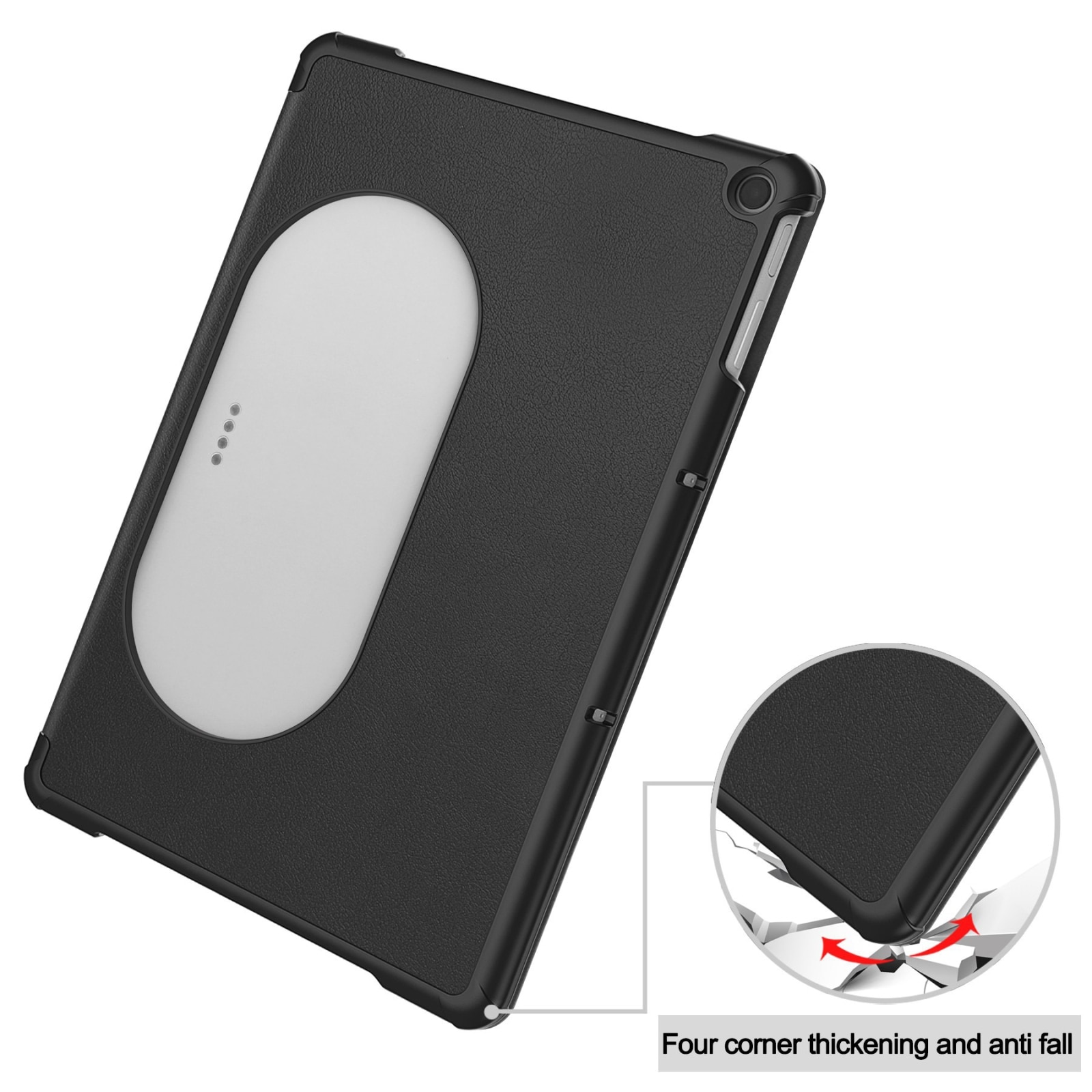 Husa tableta pentru Google Pixel Tablet, piele smart cu suport, inchidere magnetica, auto sleep/wake, Negru