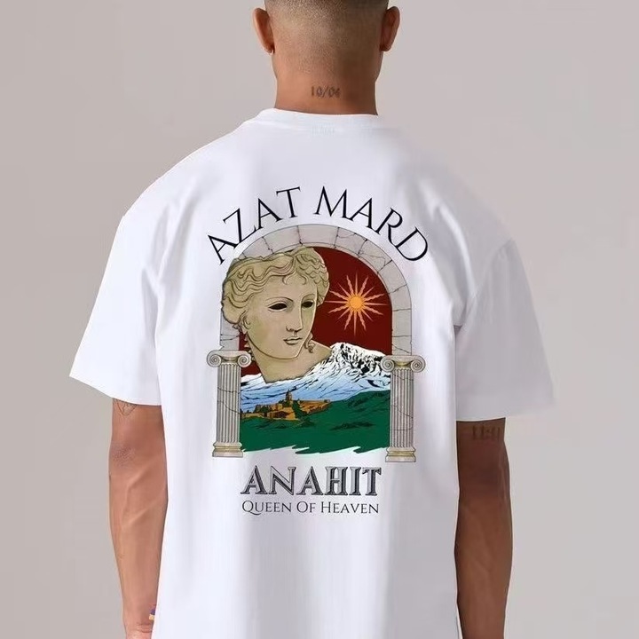 Tricou unisex, rotund, alb, maneca scurta, marime XXL Fashion Trend Tshirt