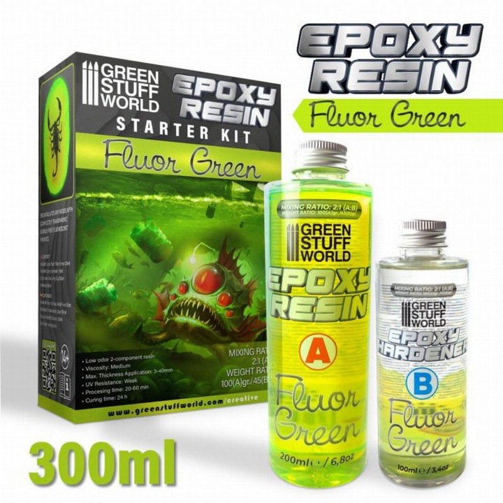 Vopsea Epoxidica Fluorescenta, Green Stuff World, 300ml, Verde