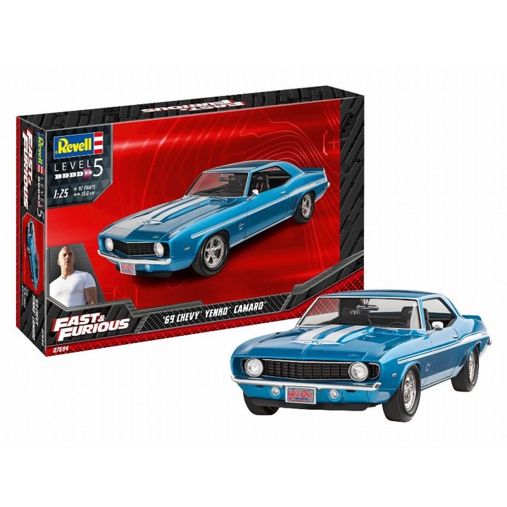 Kit de macheta Fast & Furious 1969 Chevy Camaro Yenko (1:25)