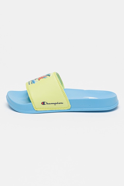 Champion, Papuci Terry, Albastru pastel/Verde deschis